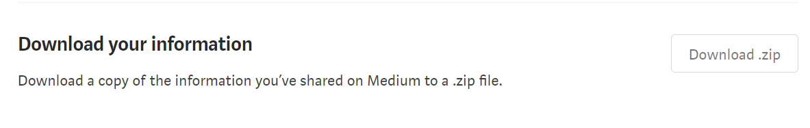 Download your medium data